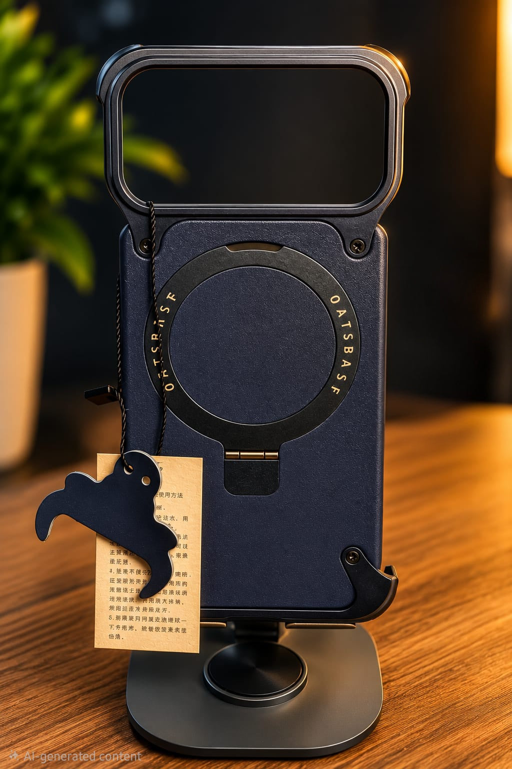 Oatsbasf MagSafe Leather Ring Stand Case for iPhone 17 Pro / 17 Pro Max