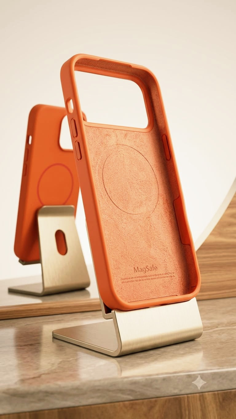 iphone 17 Pro Max Magsafe Silicone Back Cover