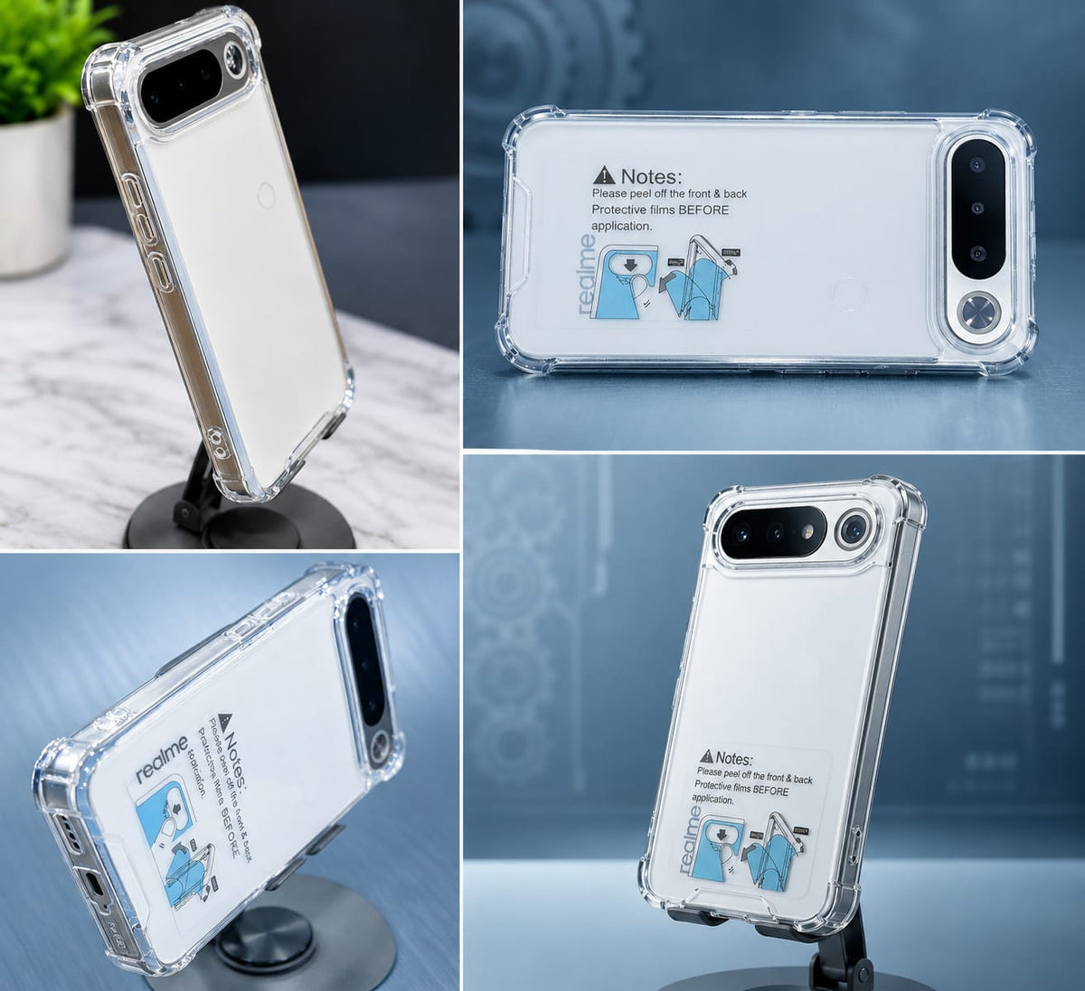 Realme 16 Four Corner Shockproof Transparent Back Case