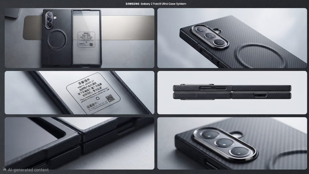 Samsung Z Fold 8 Ultra Super Frosted Shield Pro Polycarbonate Carbon Fiber Textured 360 Cover