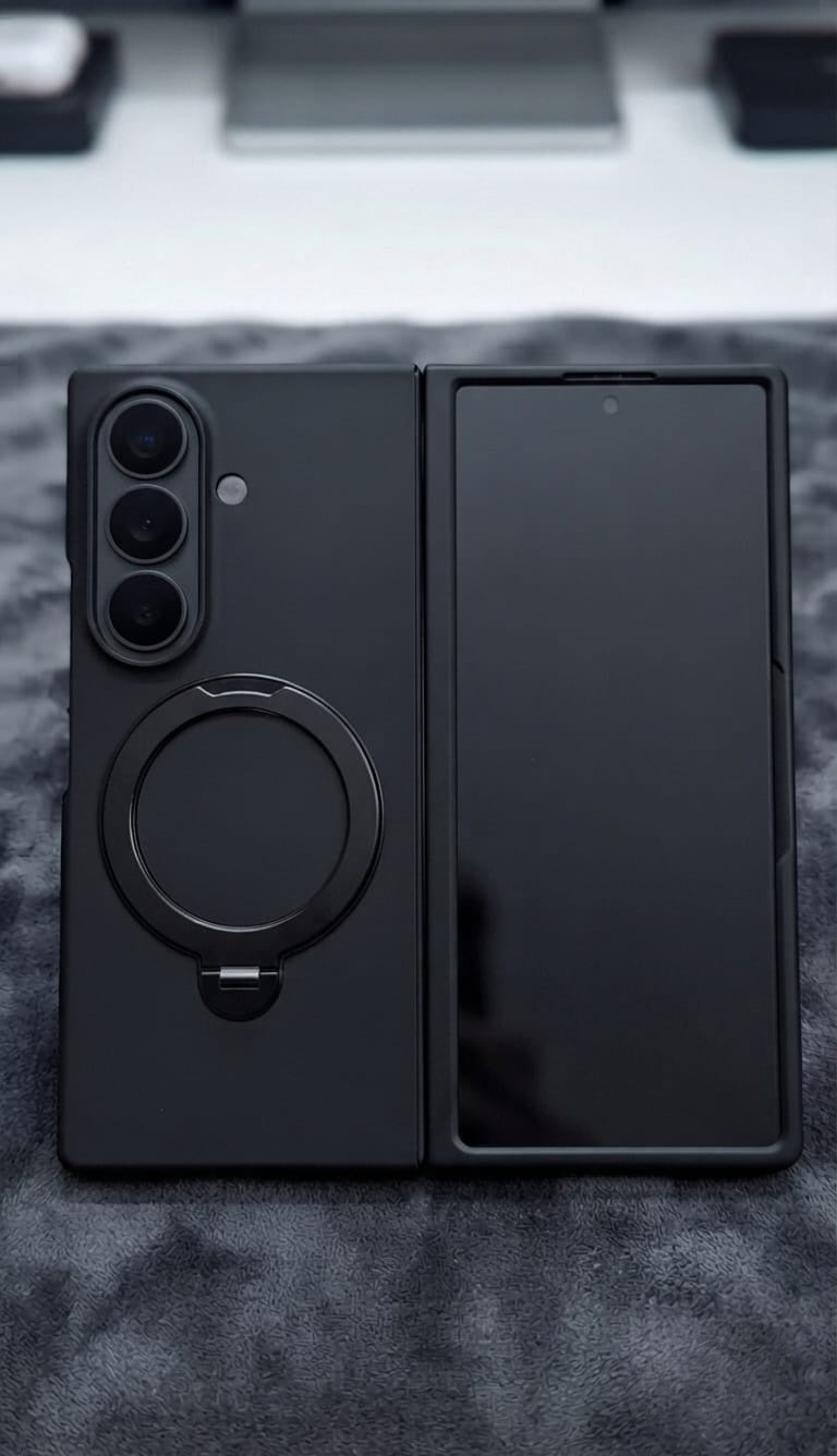Samsung Galaxy Z Fold 8 Ultra 360 Polycarbonate Cover with Front Glass & MagSafe Kickstand Ring