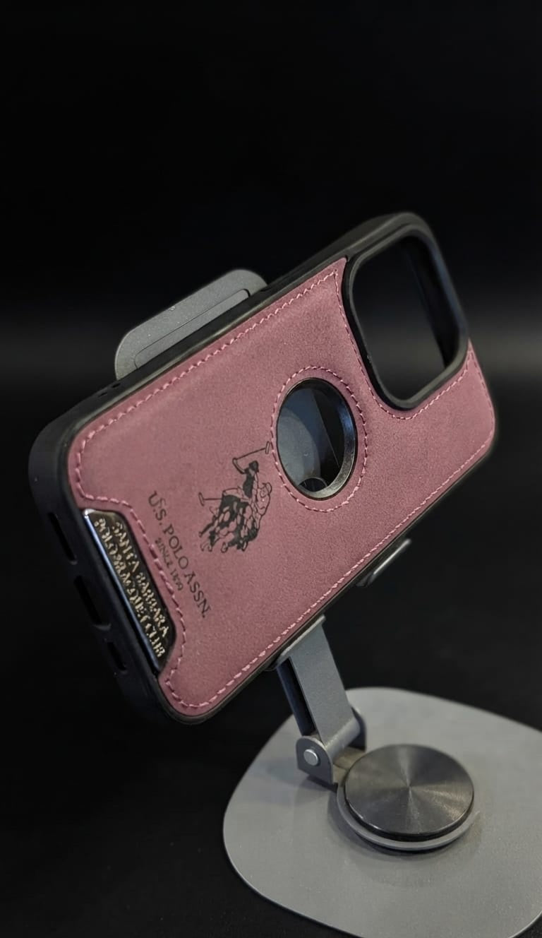 iPhone 15 Pro U.S. Polo Assn. MagSafe Leather Case with Kickstand