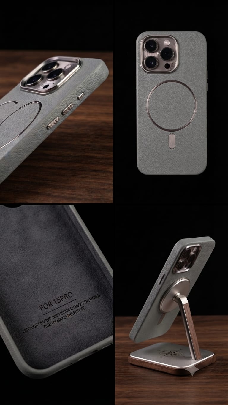iPhone 15 Pro Honeyport MagSafe Leather Case