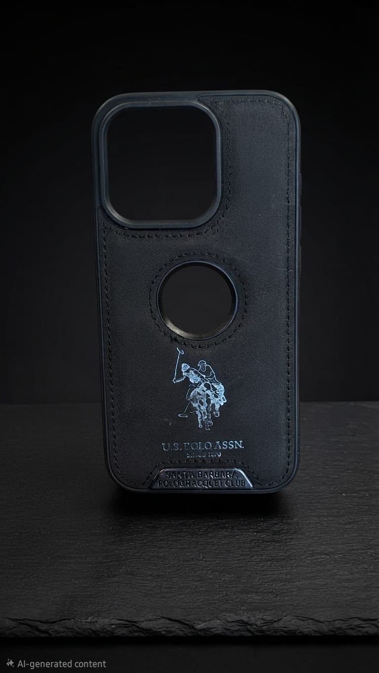 iPhone 15 Pro U.S. Polo Assn. MagSafe Leather Case with Kickstand