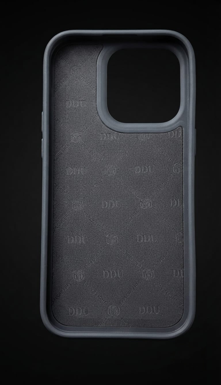 DDU iPhone 15 Pro MagSafe Leather Case back interior DDU monogram
