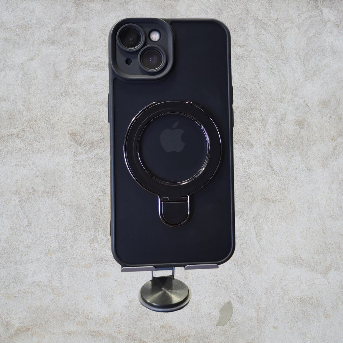 iPhone 13 / 13 Pro Smoke Back MagSafe Case with Metal Ring Stand