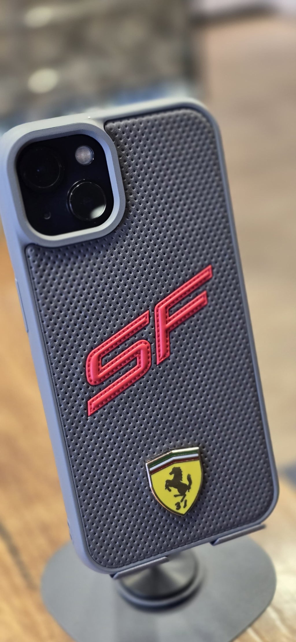 iPhone 13 Scuderia Ferrari SF Case - Dark Grey with Red SF Logo