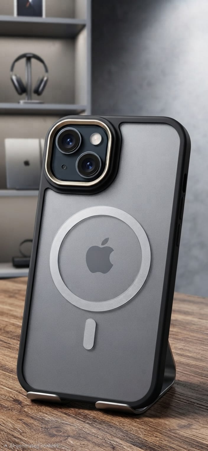 iPhone 13 Smoke Back MagSafe Case with Chrome Camera Ring