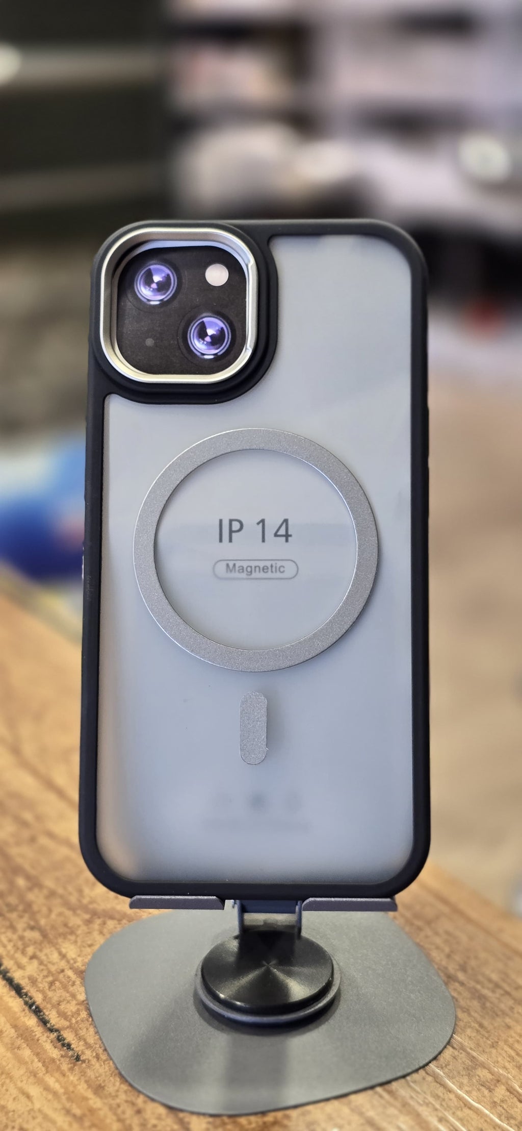 iPhone 13 Smoke Back MagSafe Case with Chrome Camera Ring