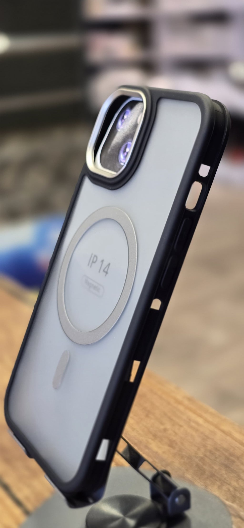 iPhone 13 Smoke Back MagSafe Case with Chrome Camera Ring