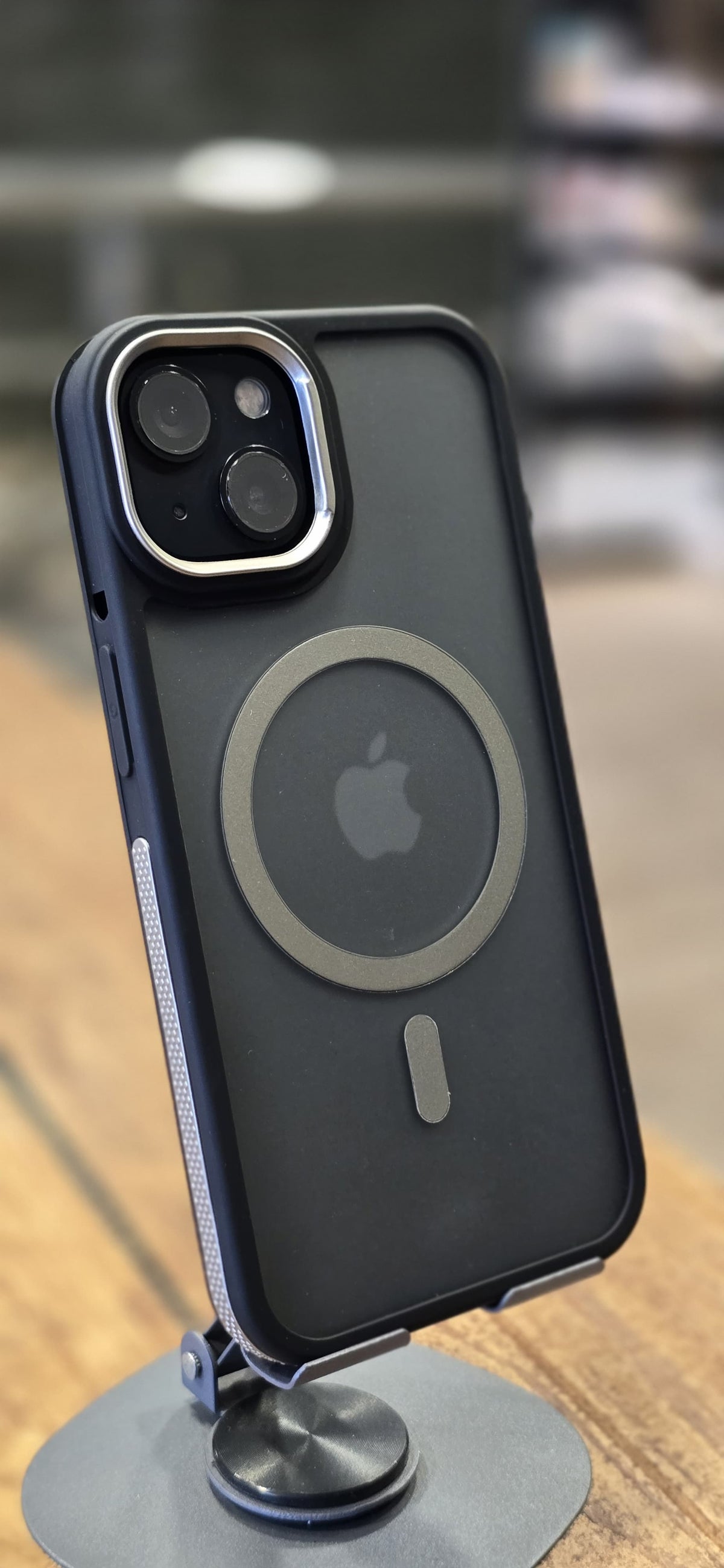 iPhone 13 Smoke Back MagSafe Case with Chrome Camera Ring