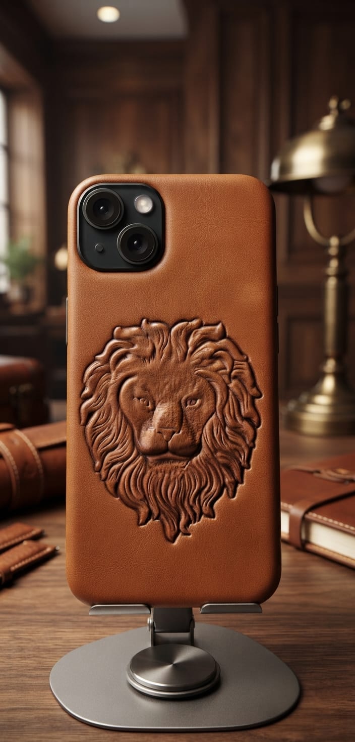 iPhone 13 Lion Design Leather Case