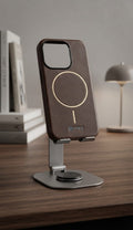 iPhone 13 Leather Case with Cloth Interior & Metal MagSafe