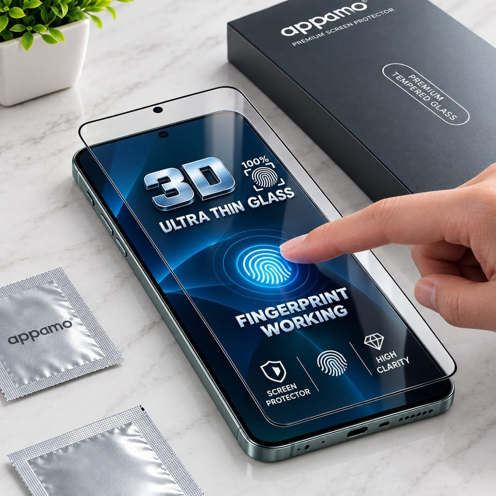 Samsung Galaxy S25 Ultra | Ultrathin | Fingerprint Working Appamo 3D Full Glue Tempered Glass