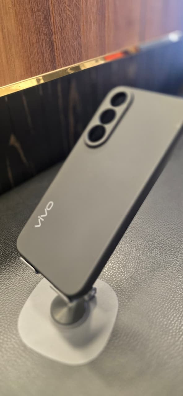 AMIRRS always trendy & tech matte grey silicone protective back cover for Vivo smartphone with raised camera bezel