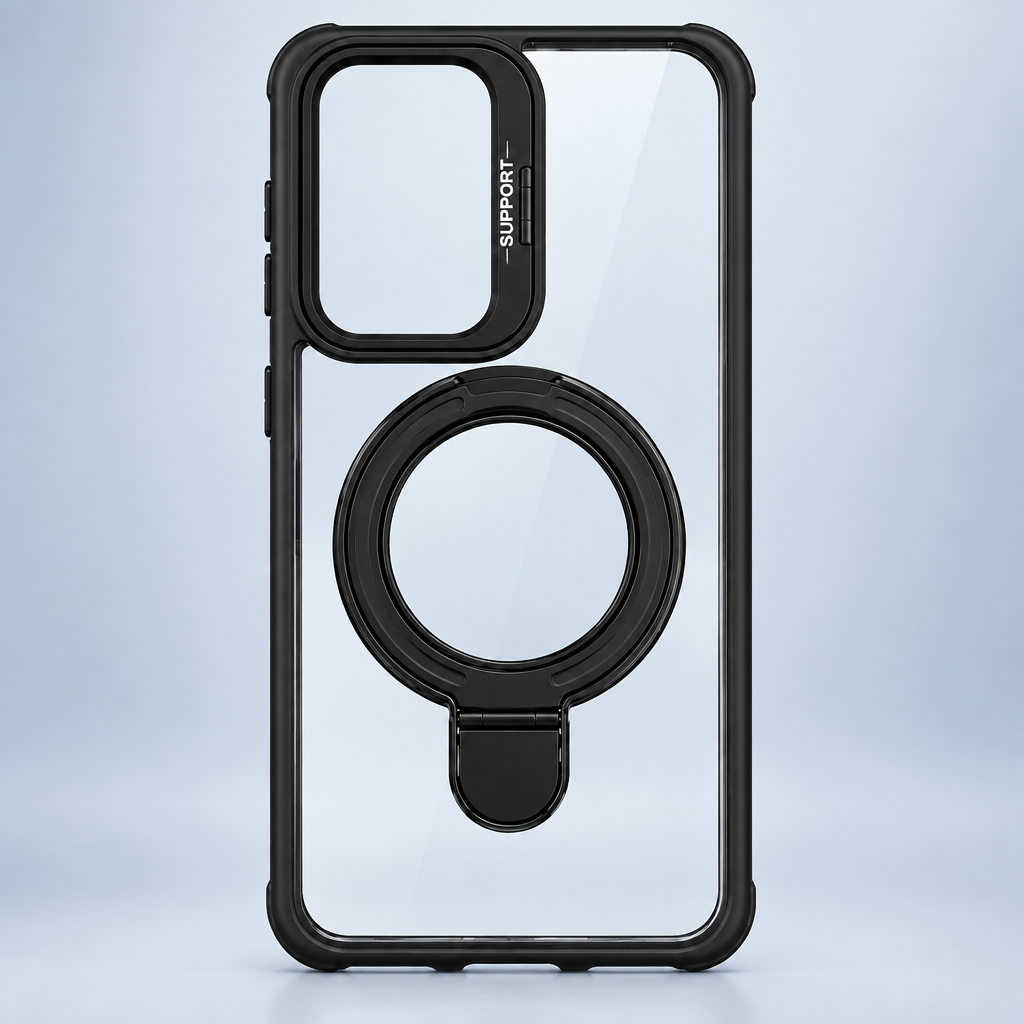 Samsung Galaxy S23 Clear Ring Kickstand Case
