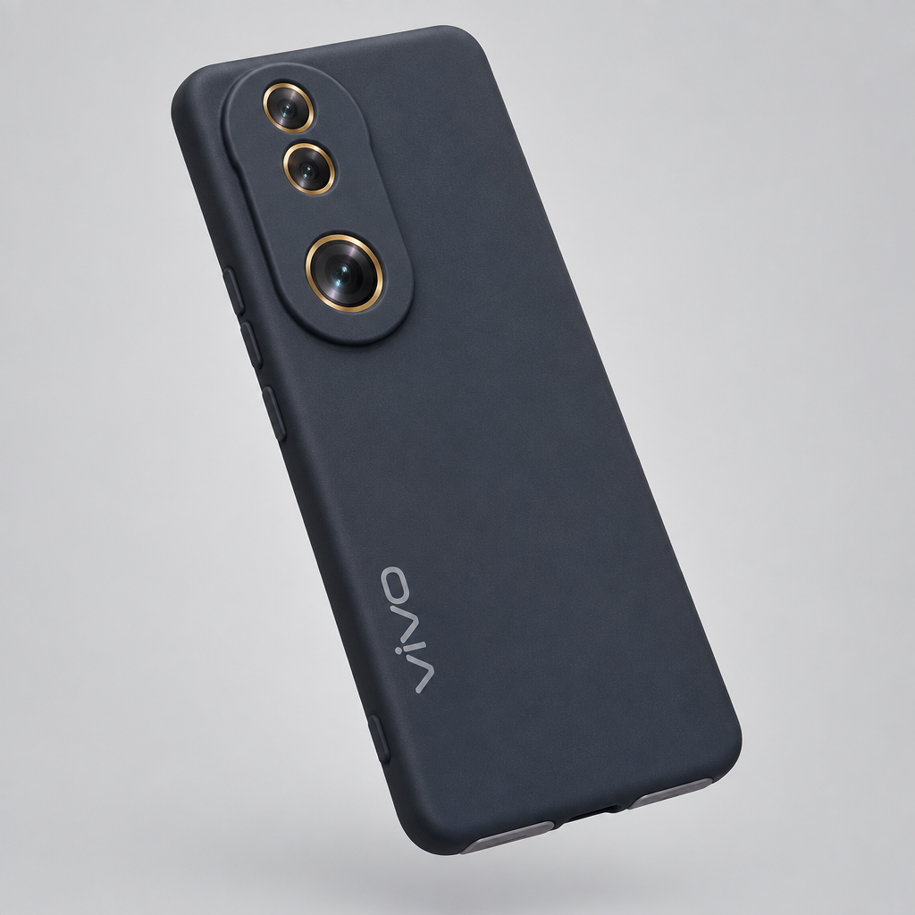 Vivo V50 Plain Matte Silicone Back Case