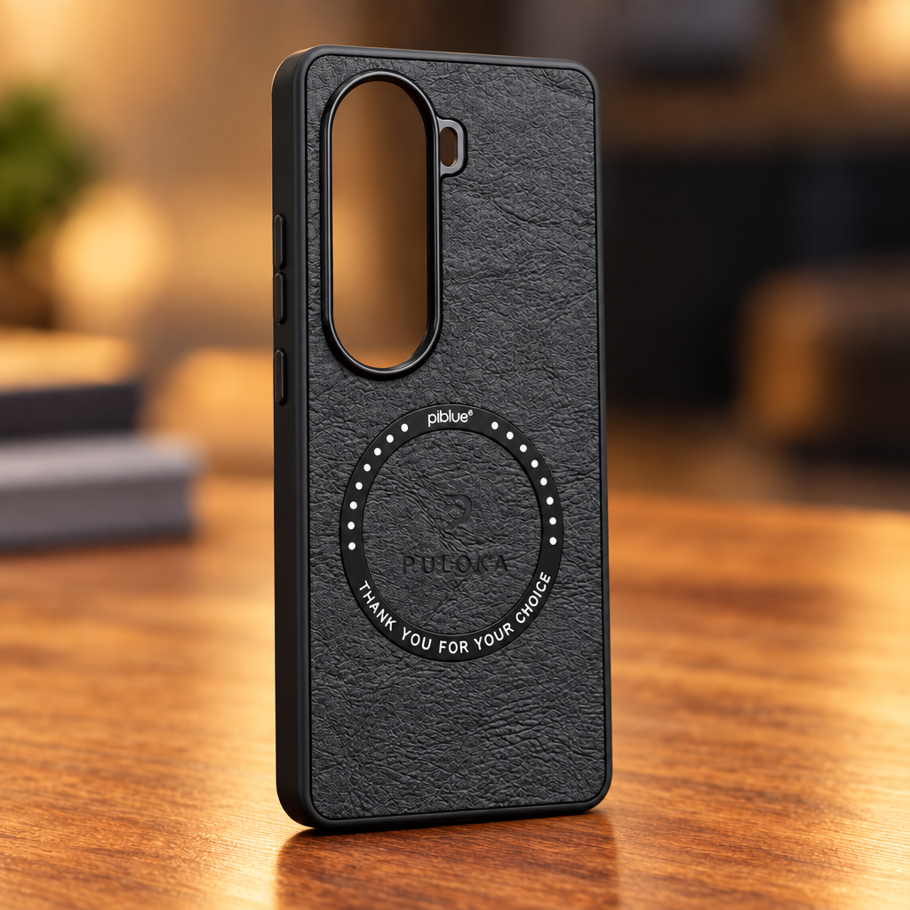 Vivo V40e PULOKA Magnetic Ring Leather Back Case