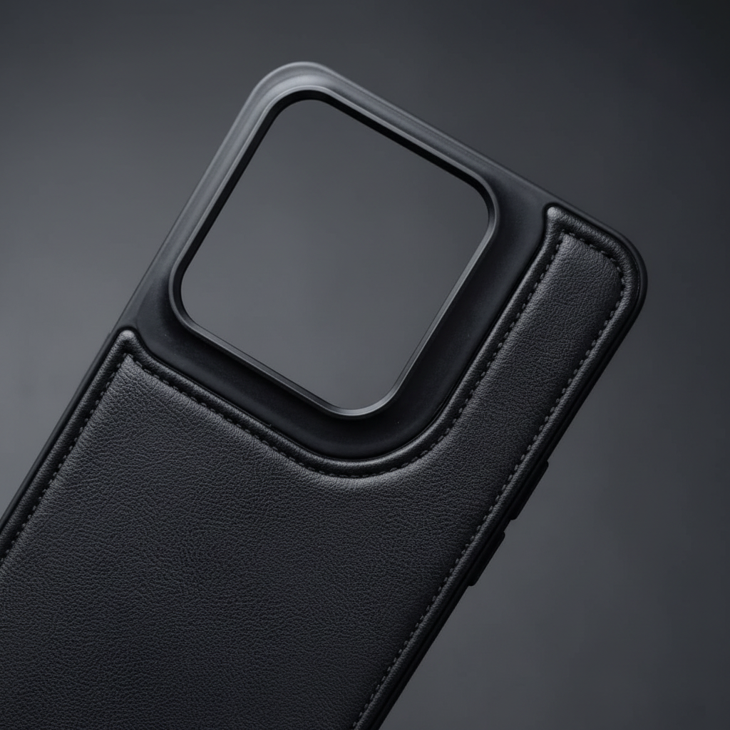 Moto Edge 70 Fusion & Moto Edge 70 Pro Leather-Texture Case | Black & Grey