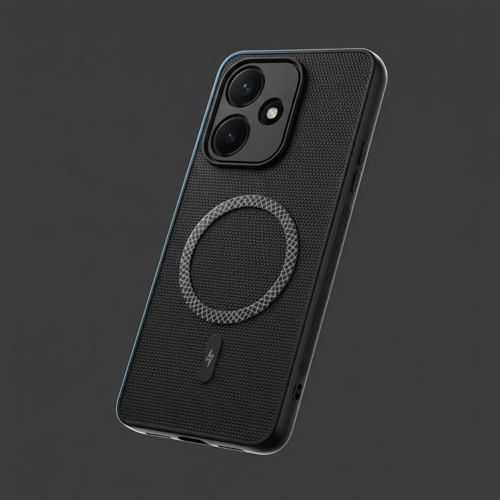 OPPO A5 Pro PU Leather Textured Magnetic Ring Back Cover