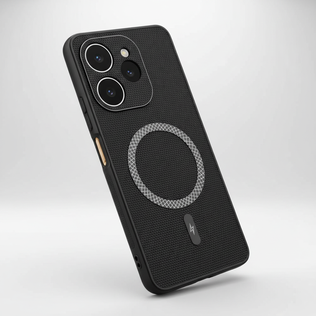OPPO A5 Pro PU Leather Textured Magnetic Ring Back Cover