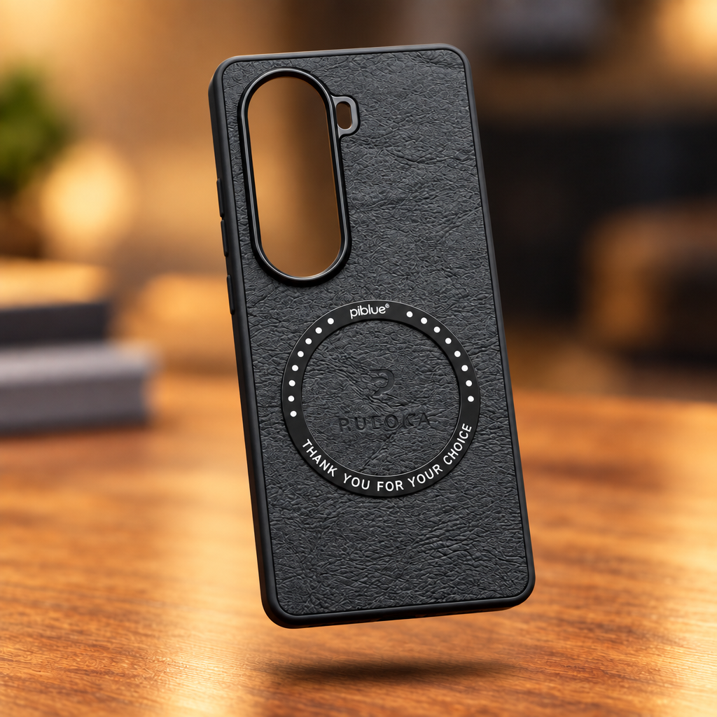 Vivo V40e PULOKA Magnetic Ring Leather Back Case