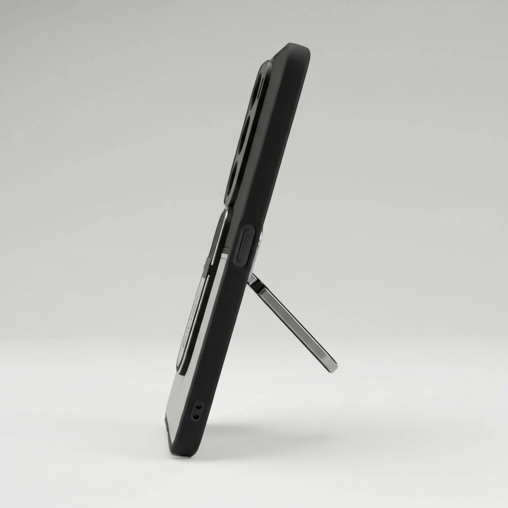 Vivo Y29 & Vivo Y19s PULOKA Textured Ring Stand Case - Black & Grey