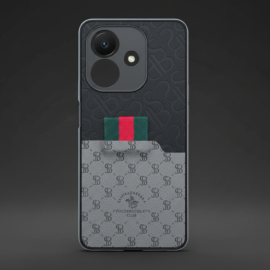 OPPO A3x Luxury Monogram Textured Woven-Tab Back Cover