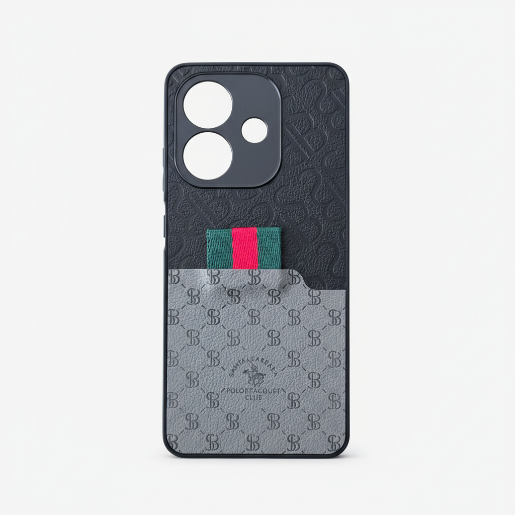 OPPO A3x Luxury Monogram Textured Woven-Tab Back Cover