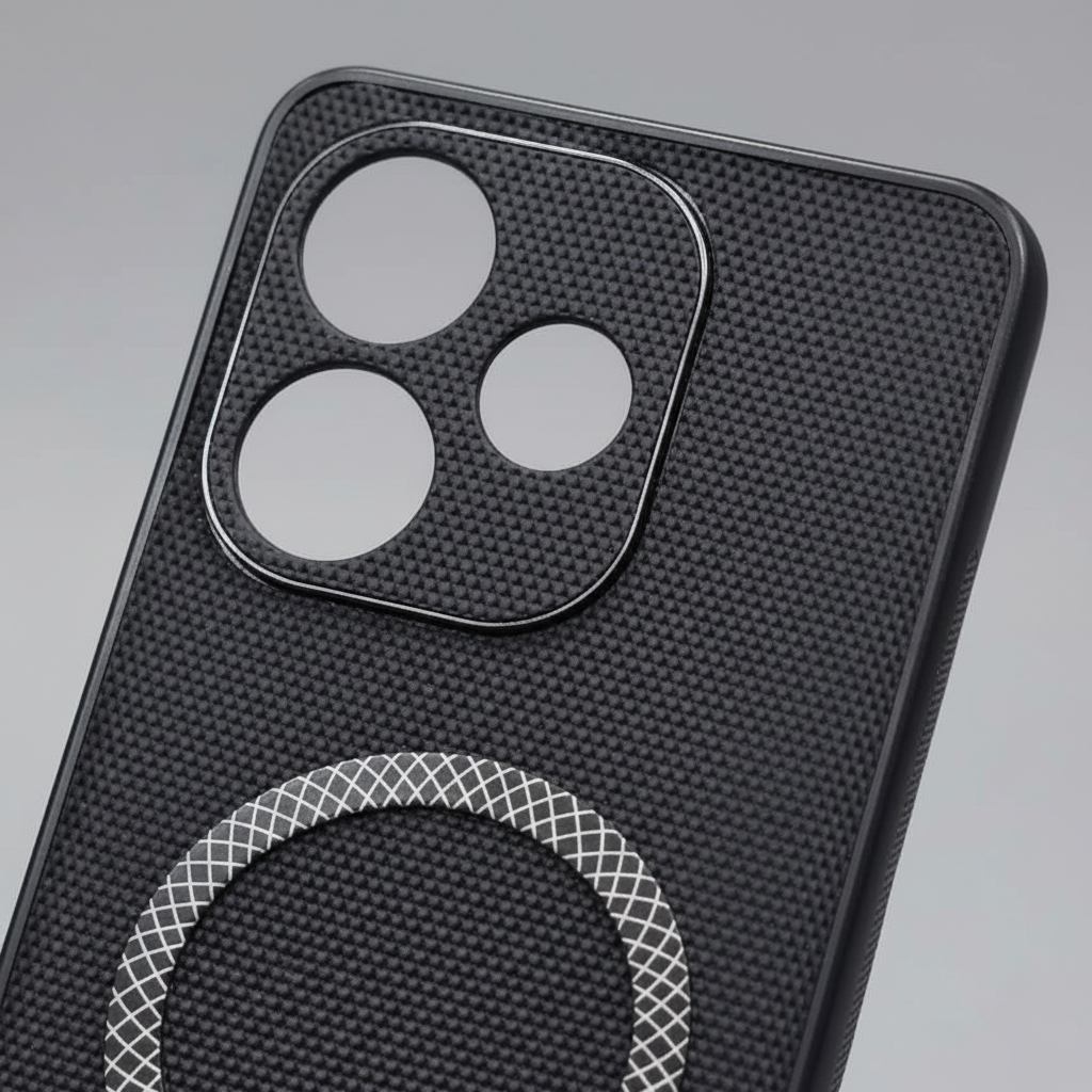 OPPO A5 Pro PU Leather Textured Magnetic Ring Back Cover