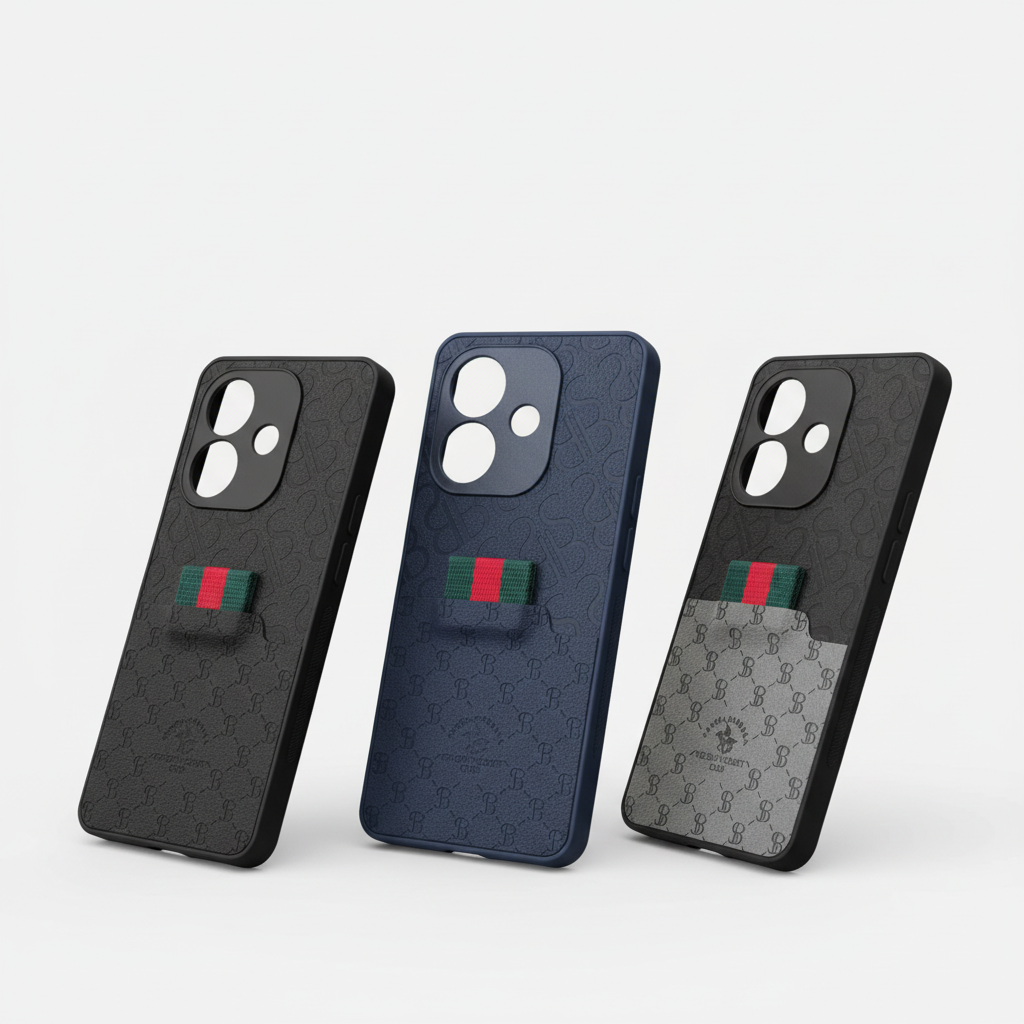 OPPO A3x Luxury Monogram Textured Woven-Tab Back Cover