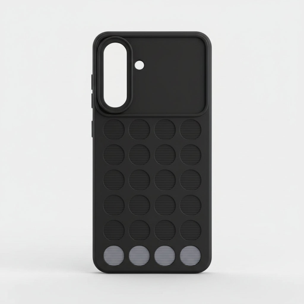 Samsung A57 Textured Grip Phone Case - Black, Blue & Grey