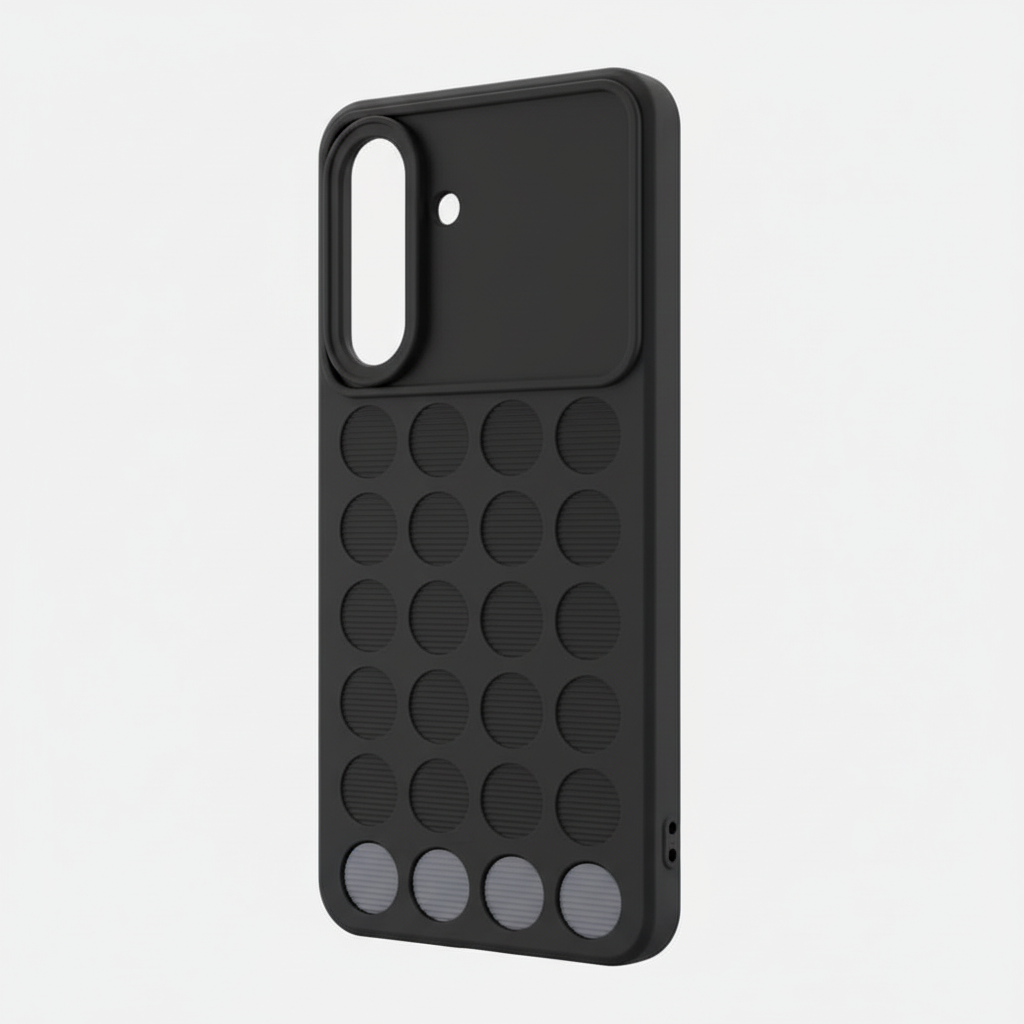 Samsung A57 Textured Grip Phone Case - Black, Blue & Grey