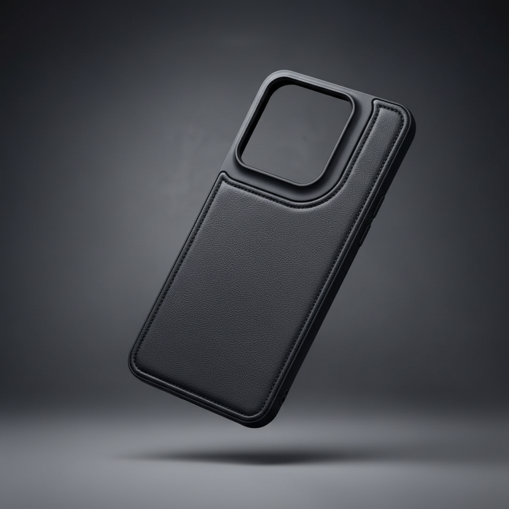 Moto Edge 70 Fusion & Moto Edge 70 Pro Leather-Texture Case | Black & Grey