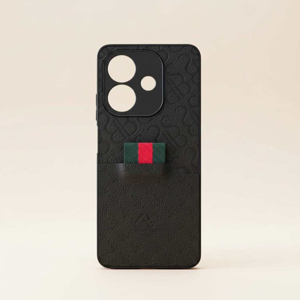 OPPO A3x Luxury Monogram Textured Woven-Tab Back Cover