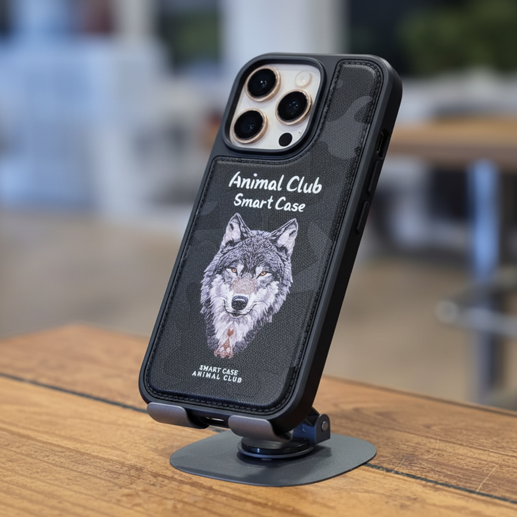 iPhone 16 Pro Animal Club Smart Case | Wolf & Tiger