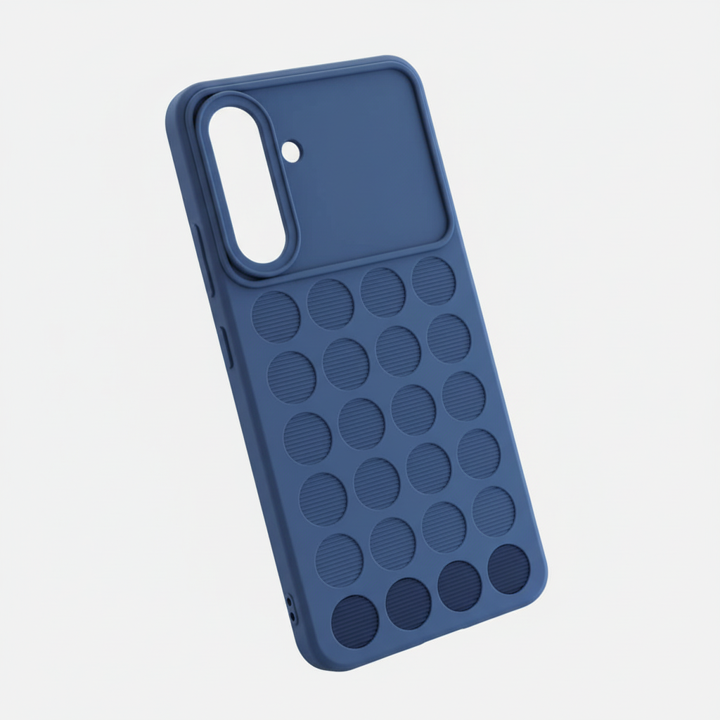 Samsung A57 Textured Grip Phone Case - Black, Blue & Grey