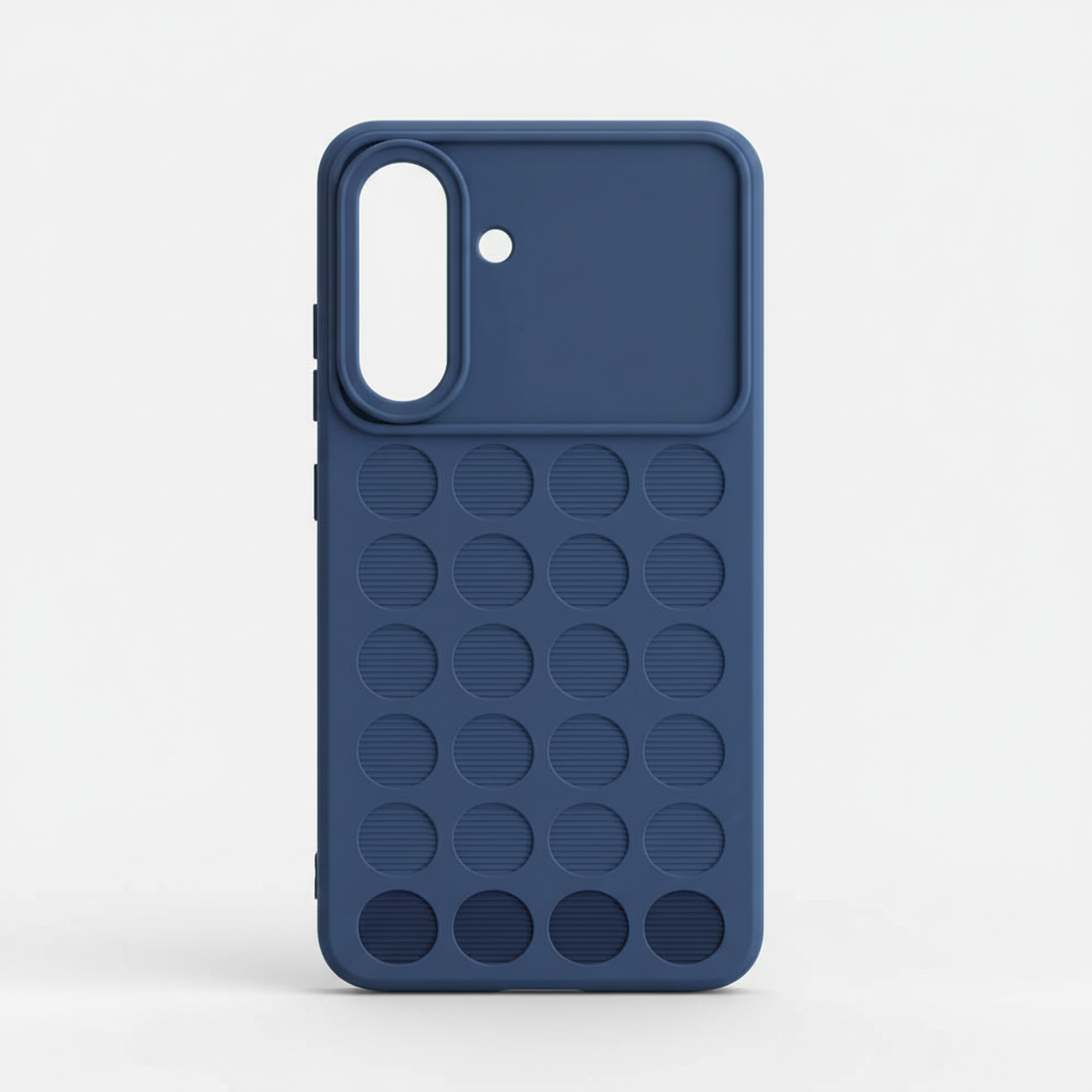 Samsung A57 Textured Grip Phone Case - Black, Blue & Grey