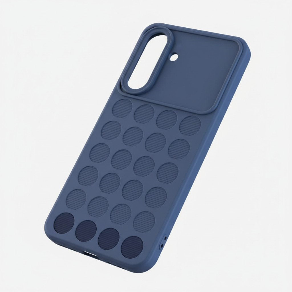Samsung A57 Textured Grip Phone Case - Black, Blue & Grey