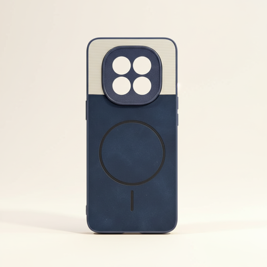 OPPO F29 Blue-Silver Ring Design Back Cover