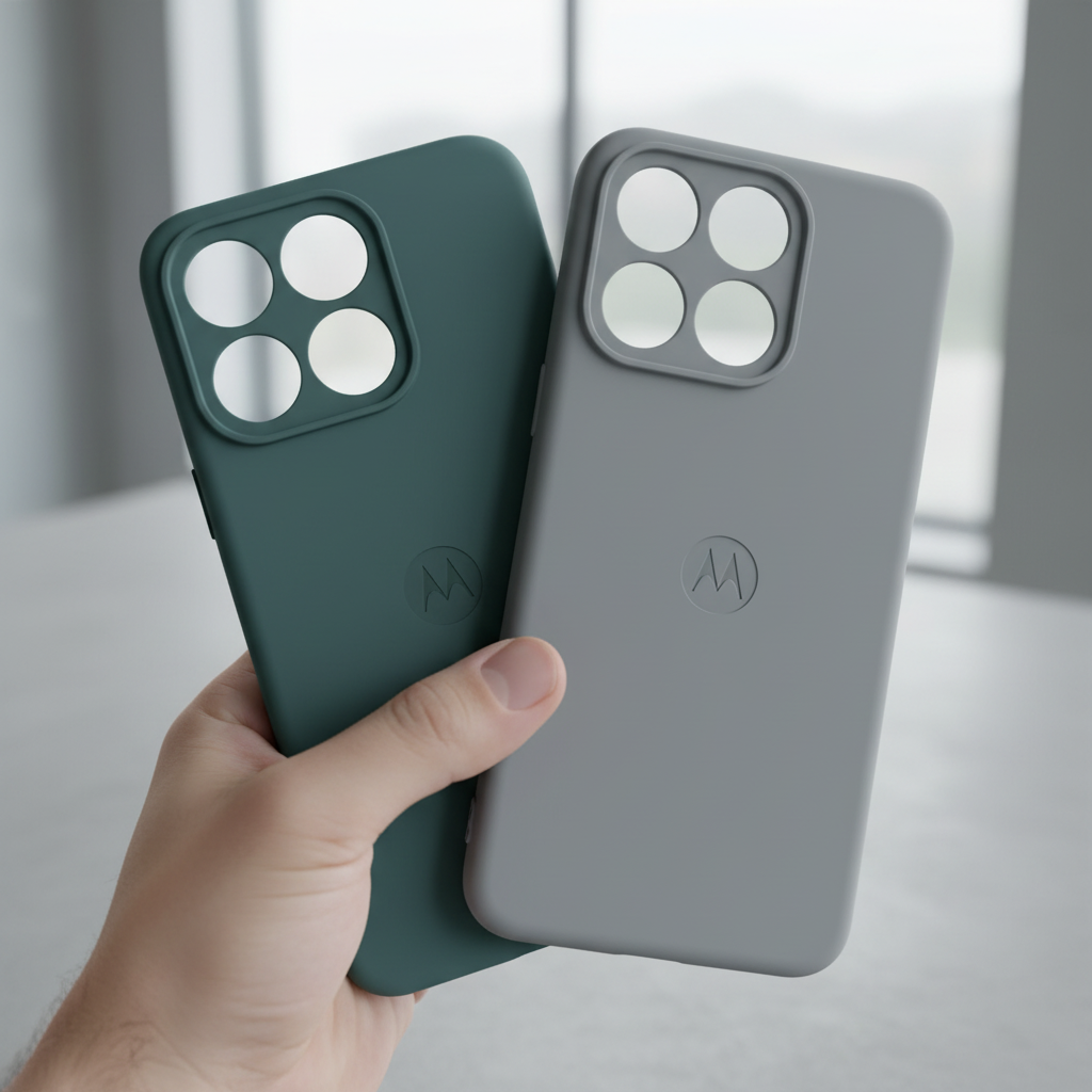 Moto Edge 70 Fusion & Moto Edge 70 Pro Matte Phone Case | Green & Light Grey