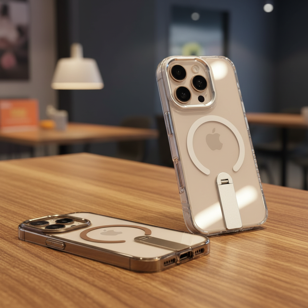 iPhone 16 Pro Transparent MagSafe Kickstand Case