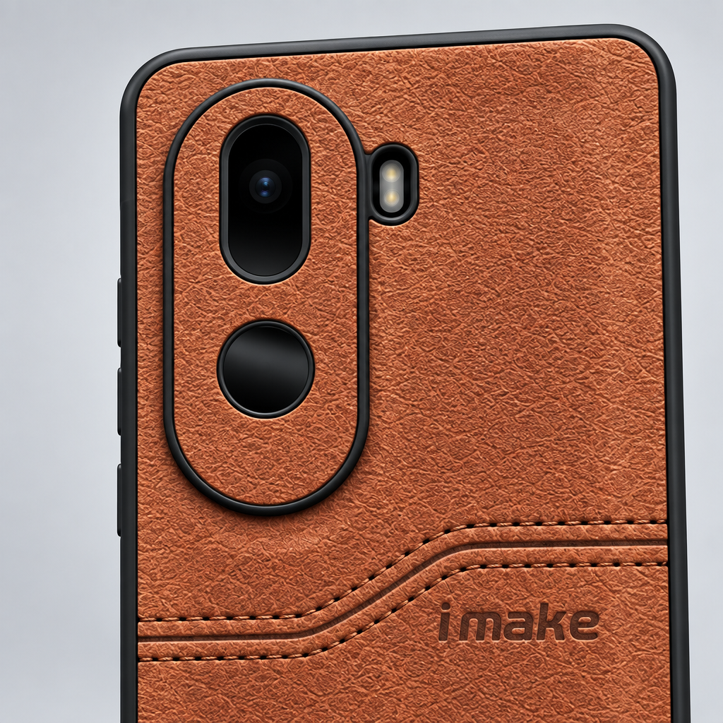Vivo V40e Premium PU Leather Finish Back Cover With Camera Protection