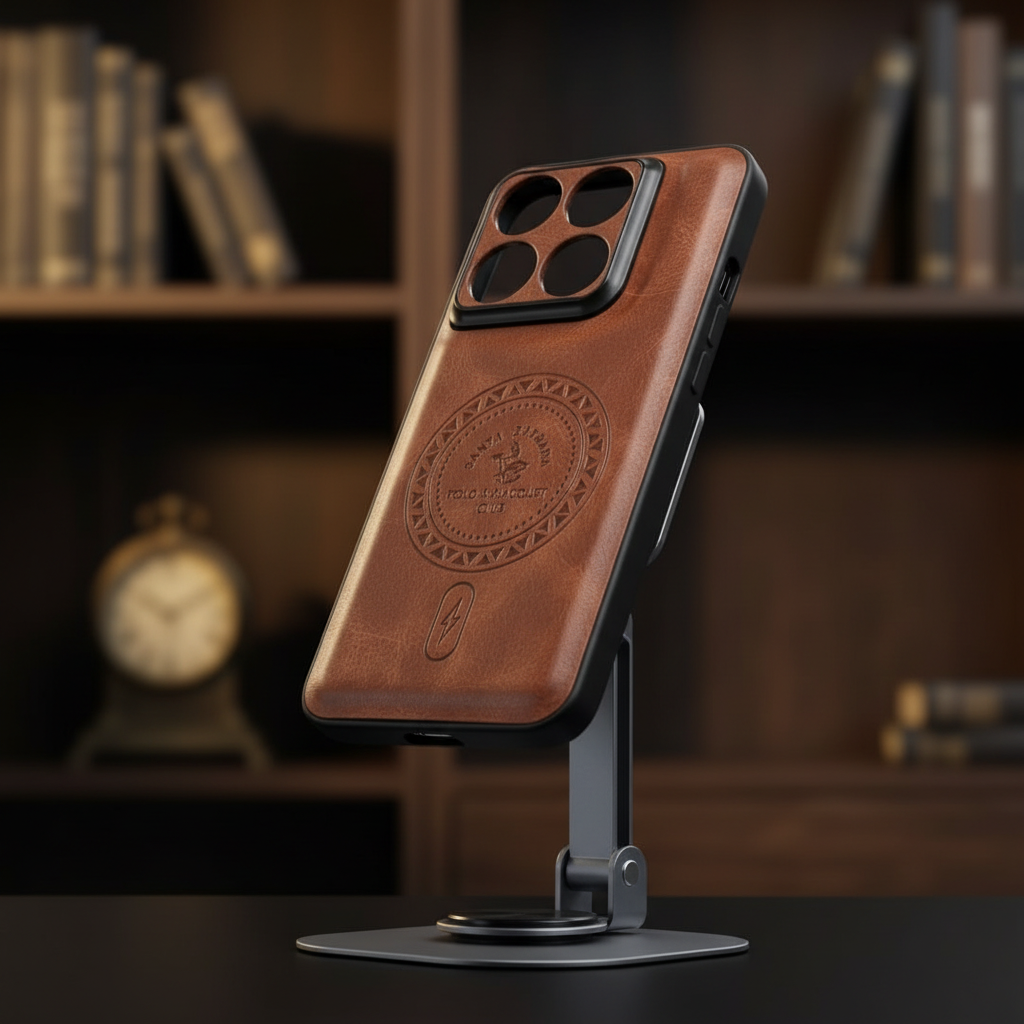 Moto Edge 70 Fusion & Moto Edge 70 Pro Embossed Leather-Texture Case | Navy Blue & Brown