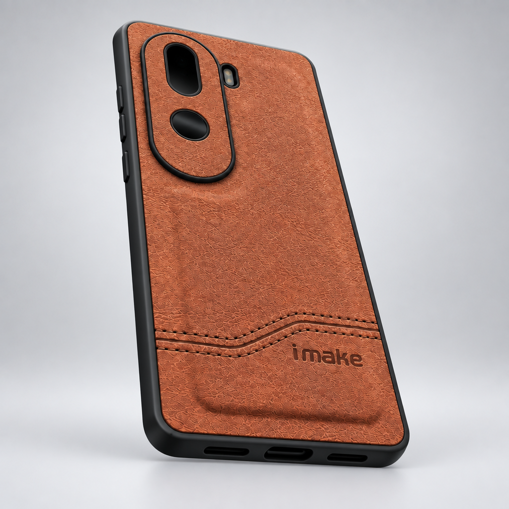 Vivo V40e Premium PU Leather Finish Back Cover With Camera Protection