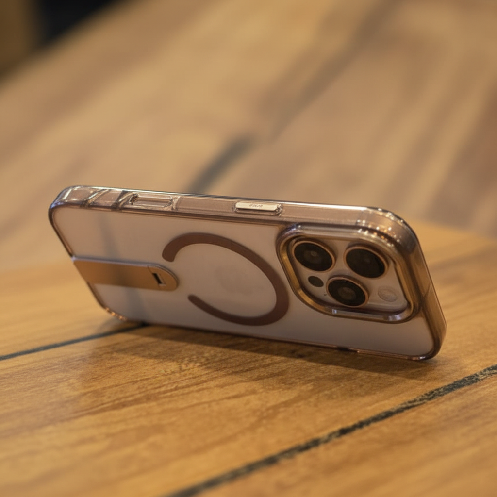 iPhone 16 Pro Transparent MagSafe Kickstand Case