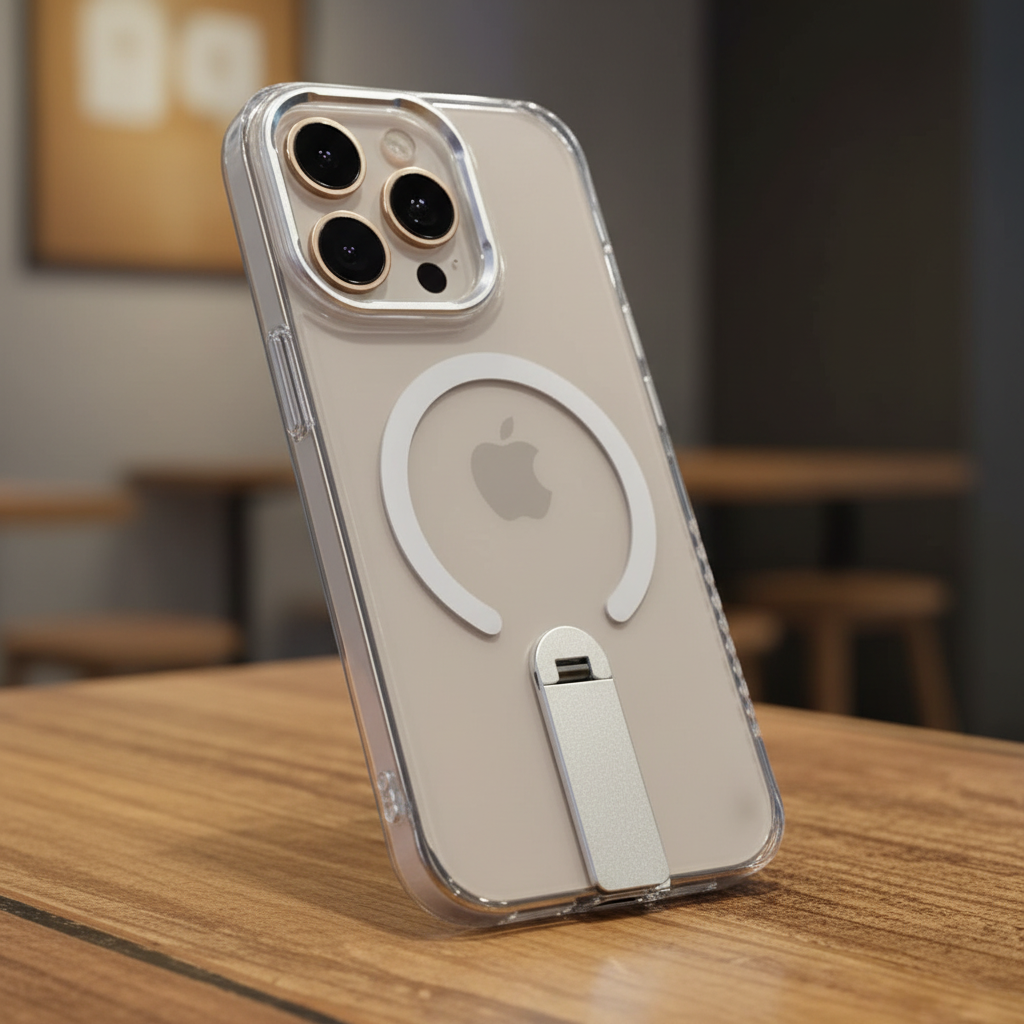 iPhone 16 Pro Transparent MagSafe Kickstand Case