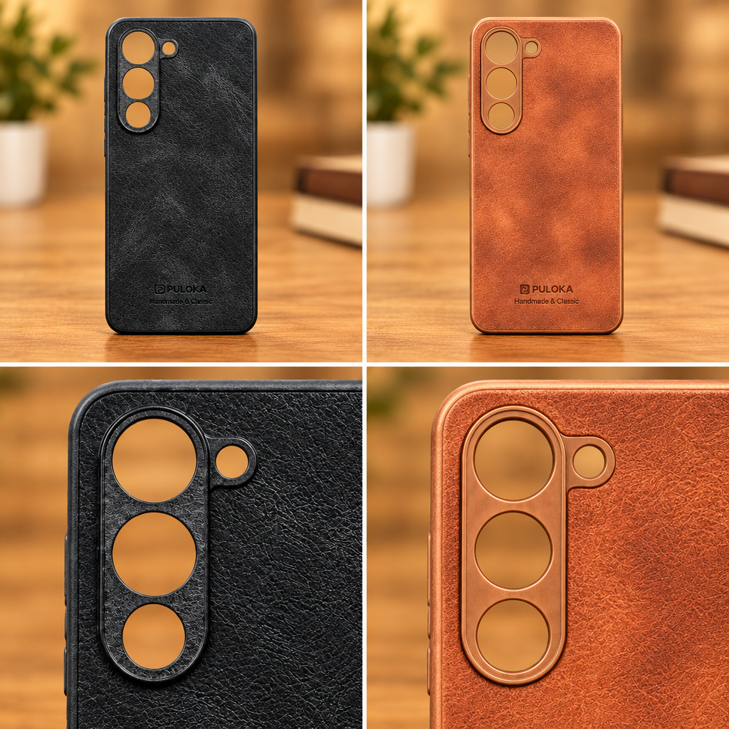 Vivo Y04 / Y19e / Y29s PULOKA Leather-Texture Back Case