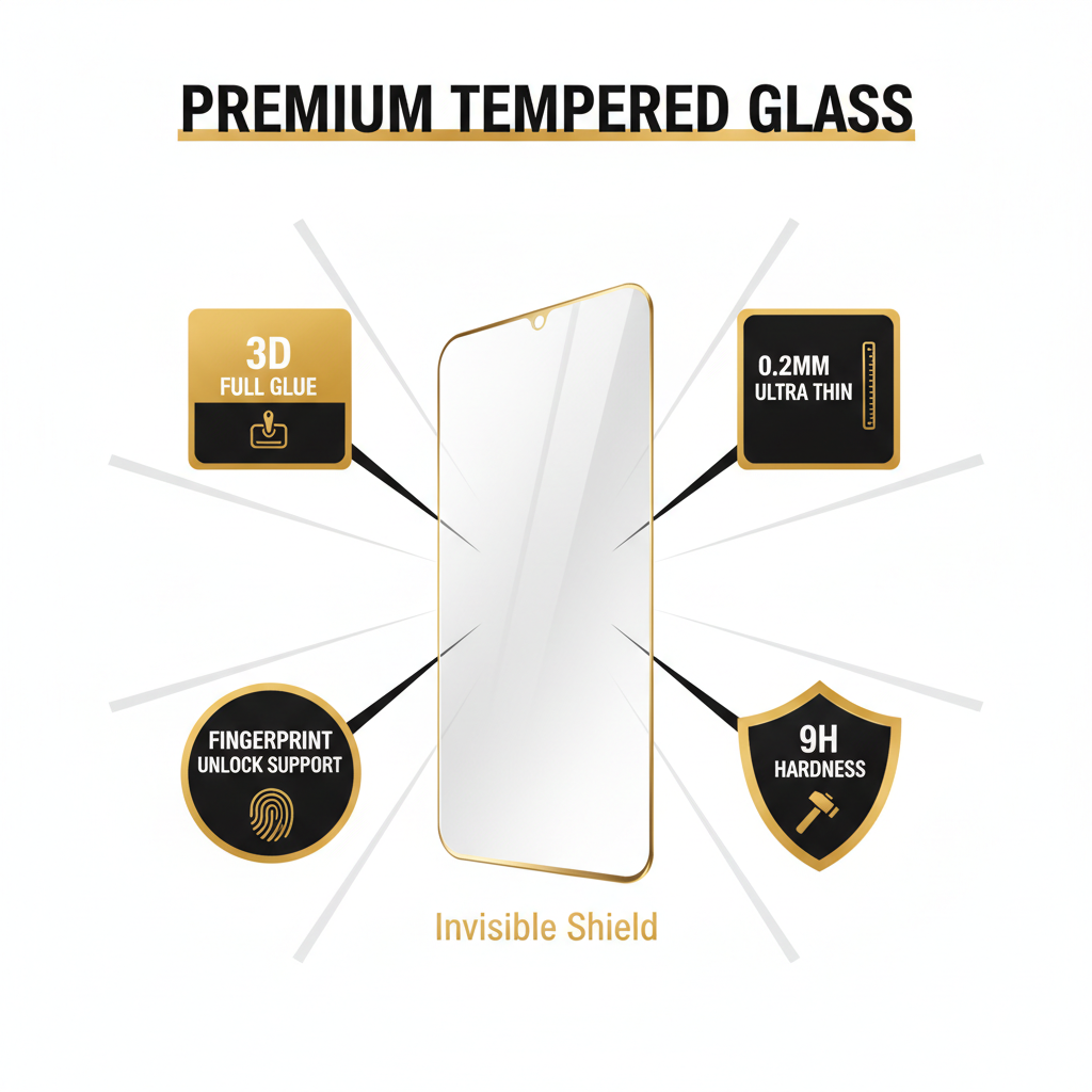 Samsung Galaxy S23 / S22 | Appamo 3D Full Glue Tempered Glass - Ultrathin | Fingerprint Working