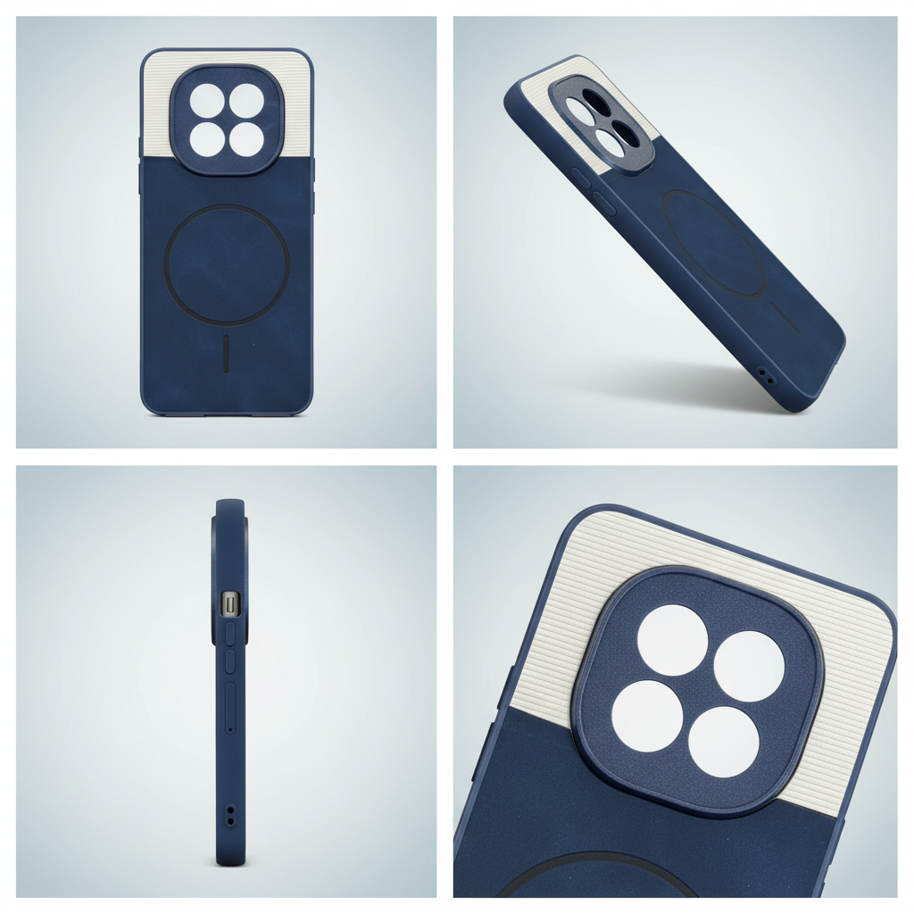 OPPO F29 Blue-Silver Ring Design Back Cover